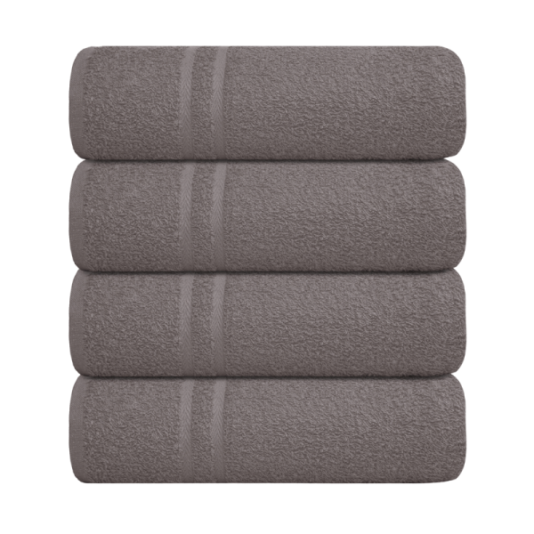 Luxury Soft Cotton Chevron Bath Sheet Grey